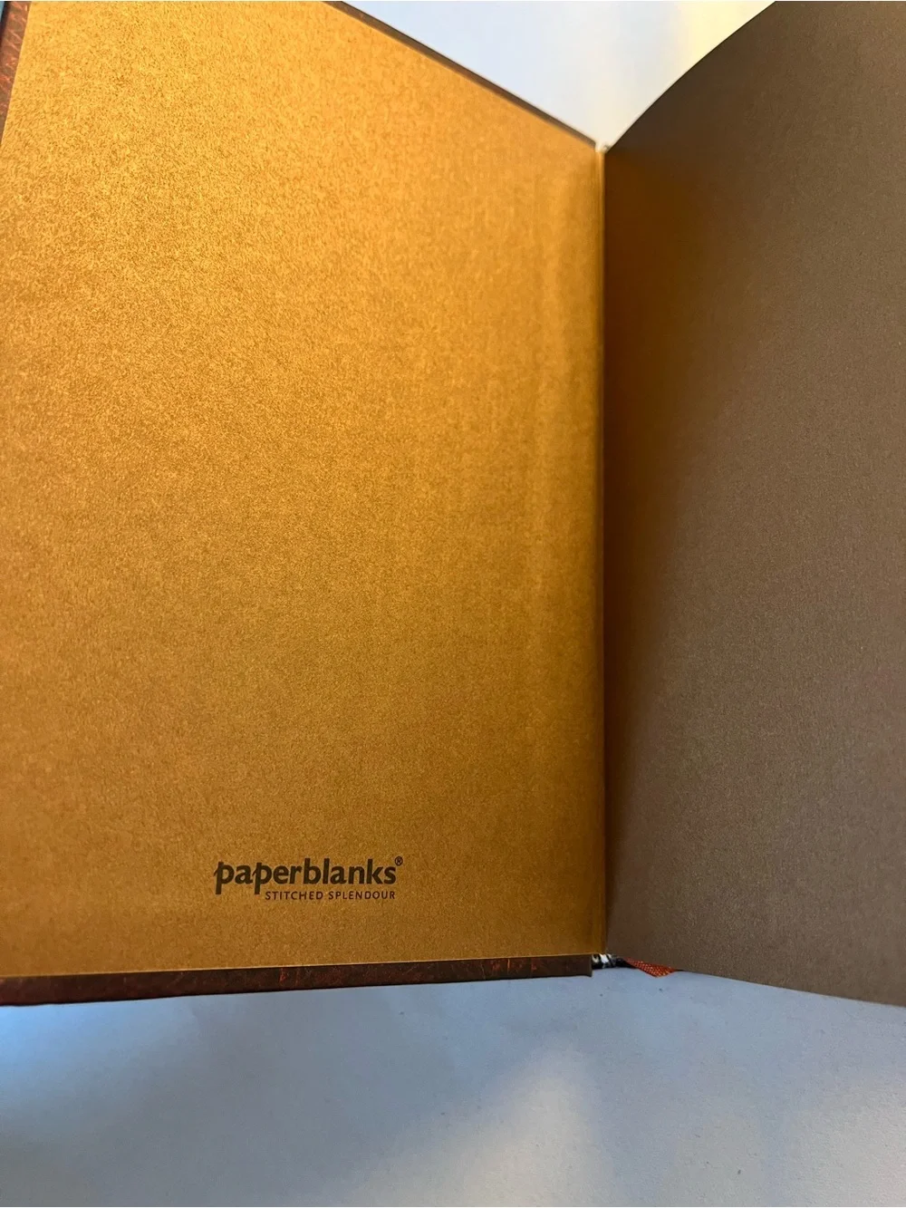 New Embossed Brown paper Journal with Cream Floral Design - Home Office Notebook
